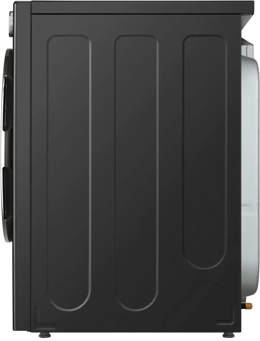 Alt View 25. LG - 7.4 Cu. Ft. Stackable Smart Gas Dryer with TurboSteam - Black Steel.