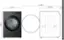Left. LG - 7.4 Cu. Ft. Stackable Smart Gas Dryer with TurboSteam - Black Steel.
