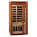 Front. Golden Designs - Barcelona 1 to 2 Person Hemlock Wood Low EMF FAR Infrared Sauna For Home - Brown.