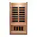 Left. Golden Designs - Barcelona 1 to 2 Person Hemlock Wood Low EMF FAR Infrared Sauna For Home - Brown.