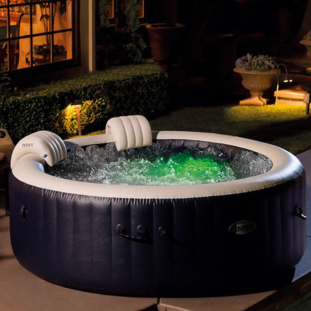 Alt View 15. Intex - PureSpa Plus Portable Inflatable Hot Tub Bubble Jet Spa 85 x 28 in - Blue.