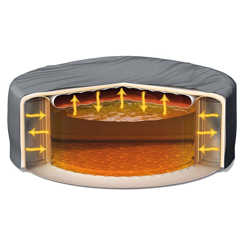 Angle. Intex - PureSpa Plus Portable Inflatable Hot Tub Bubble Jet Spa 85 x 28 in - Blue.