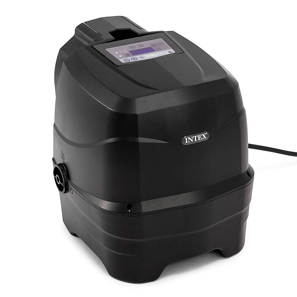 Back. Intex - PureSpa Plus Inflatable Square Hot Tub Spa 94x28 in - Gray.