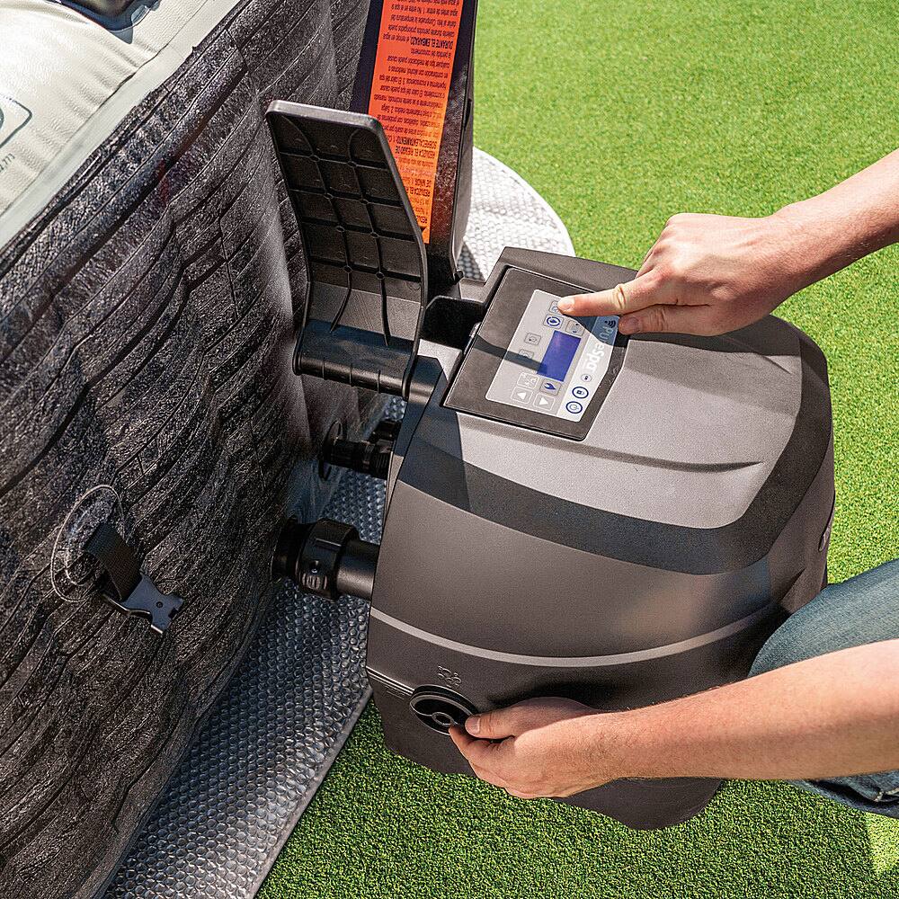 Alt View 12. Intex - PureSpa Plus Inflatable Square Hot Tub Spa 94x28 in - Gray.