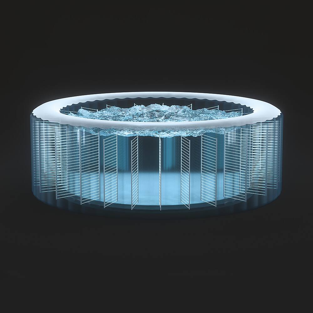 Alt View 13. Intex - PureSpa Plus Inflatable Square Hot Tub Spa 94x28 in - Gray.