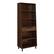 Left. Walker Edison - Modern Drawer 5-Shelf Tall Bookcase - Dark Walnut.