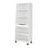 Angle. Walker Edison - Modern Drawer 5-Shelf Tall Bookcase - Solid White.
