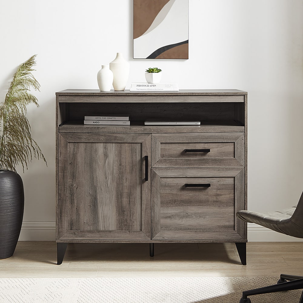 Best Buy: Walker Edison Modern Storage Secretary Desk with Gliding ...