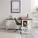 Alt View 14. Walker Edison - Modern Farmhouse L-Shaped Adjustable Desk - Brushed White/Rustic Oak.