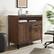 Alt View 12. Walker Edison - Modern Storage Secretary Desk with Gliding Shelf - Dark Walnut.
