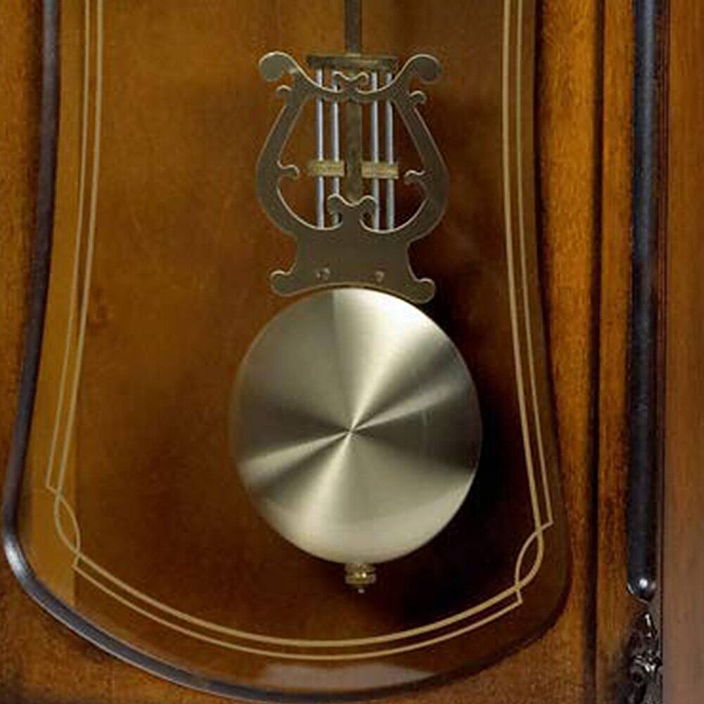 Best Buy Bulova Cranbrook Wall Mount Analog Wooden Chiming Clock Brown