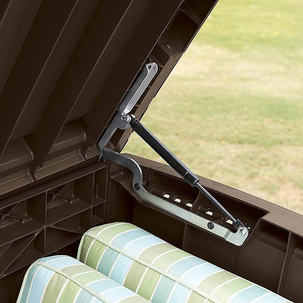 Alt View 11. Keter - 110 G Rattan Wicker Style Resin Patio Storage Deck Box Bench - Brown.