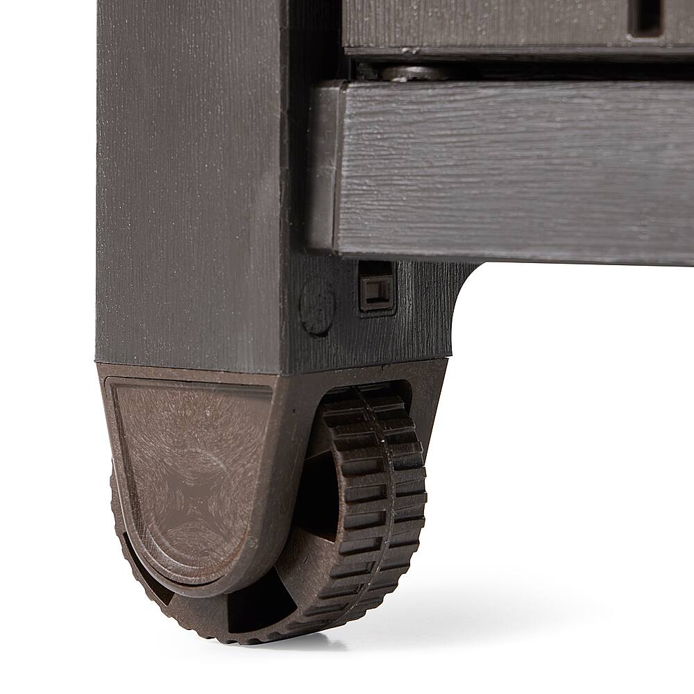 Keter 40 Gallon Patio Storage Grilling Bar Cart with Stainless Steel