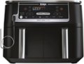 Angle. Ninja - Foodi 6-in-1 10-qt. XL 2-Basket Air Fryer with DualZone Technology & Smart Cook System - Black.