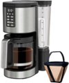 Front. Ninja - Programmable XL 14-Cup Coffee Maker PRO, Glass Carafe, Freshness Timer, with Permanent Filter - Black/Stainless Steel.