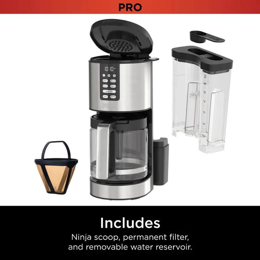 Ninja Programmable XL 14 Cup Coffee Maker PRO, Glass Carafe, Freshness ...