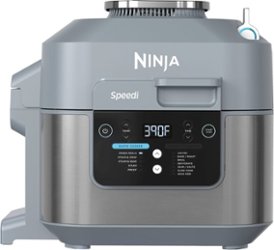 Ninja - Speedi Air Fryer & Rapid Cooker, 6-Qt. Capacity, 12-in-1 Functionality, 15-Minute Meals - Sea Salt Gray - Front_Zoom
