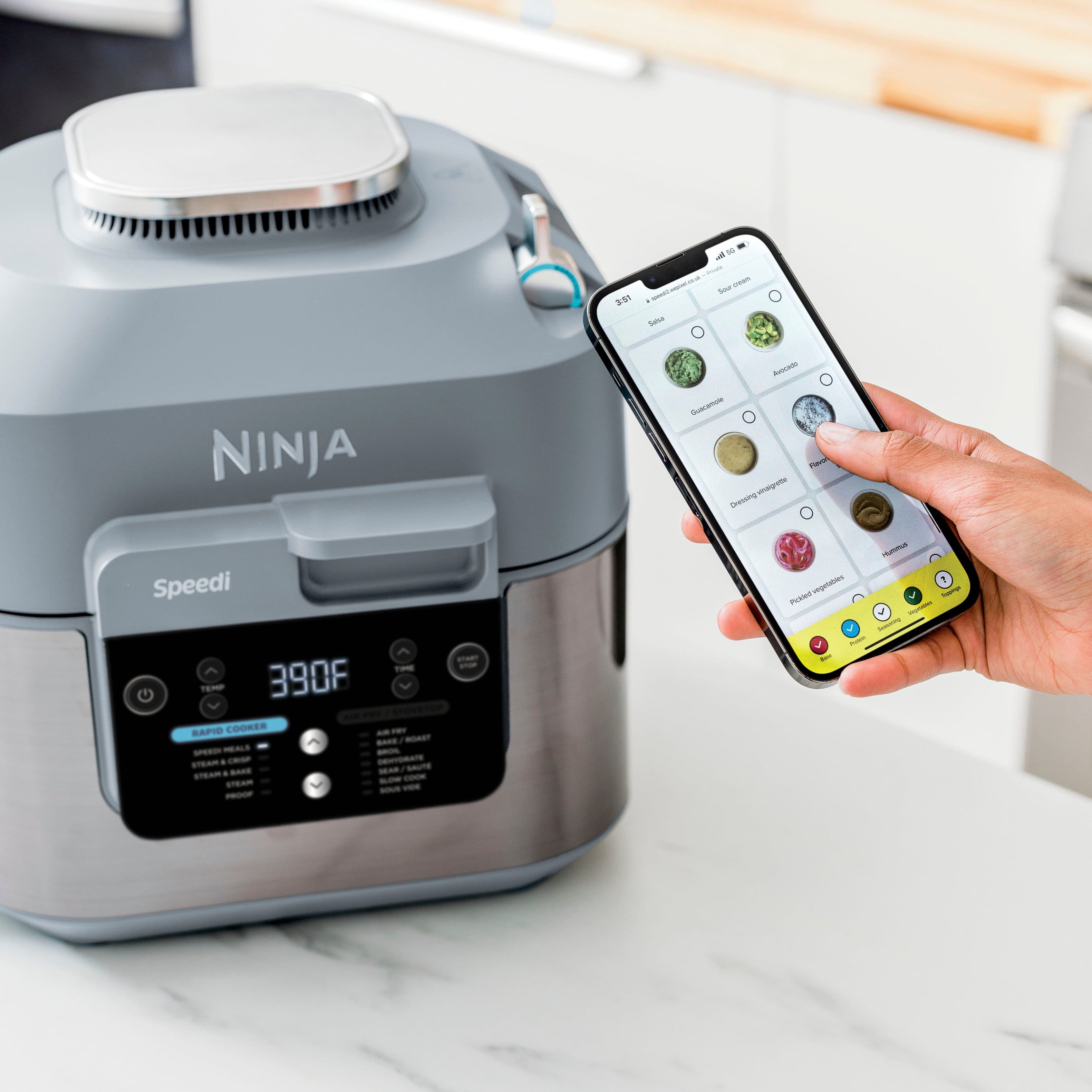 Alt View 18. Ninja - Speedi Air Fryer & Rapid Cooker, 6-Qt. Capacity, 12-in-1 Functionality, 15-Minute Meals - Sea Salt Gray.