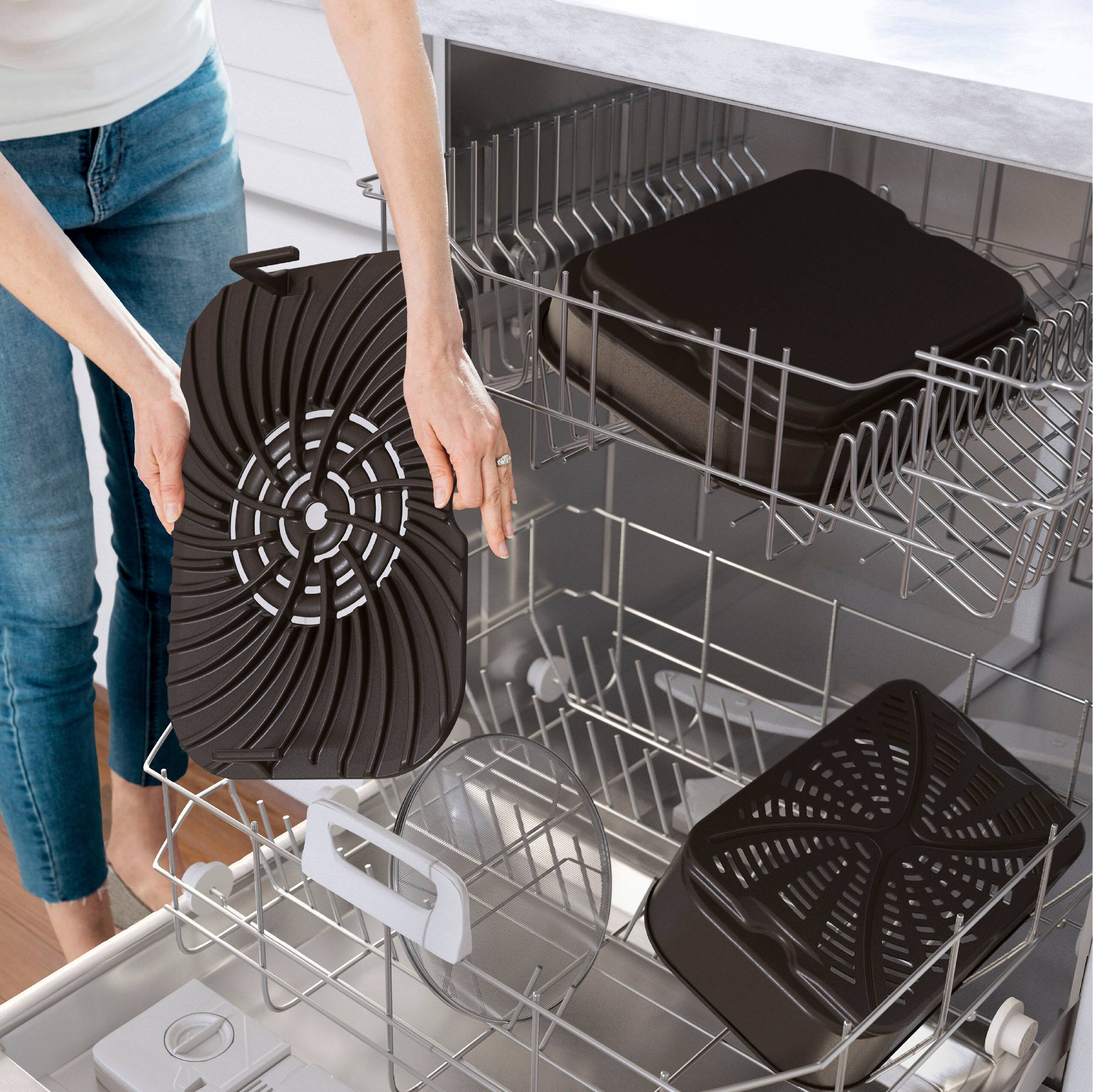 Alt View 20. Ninja - Foodi Smart XL 6-in-1 Countertop Indoor Grill with Smart Cook System, 4-quart Air Fryer - Dark Grey/Stainless.