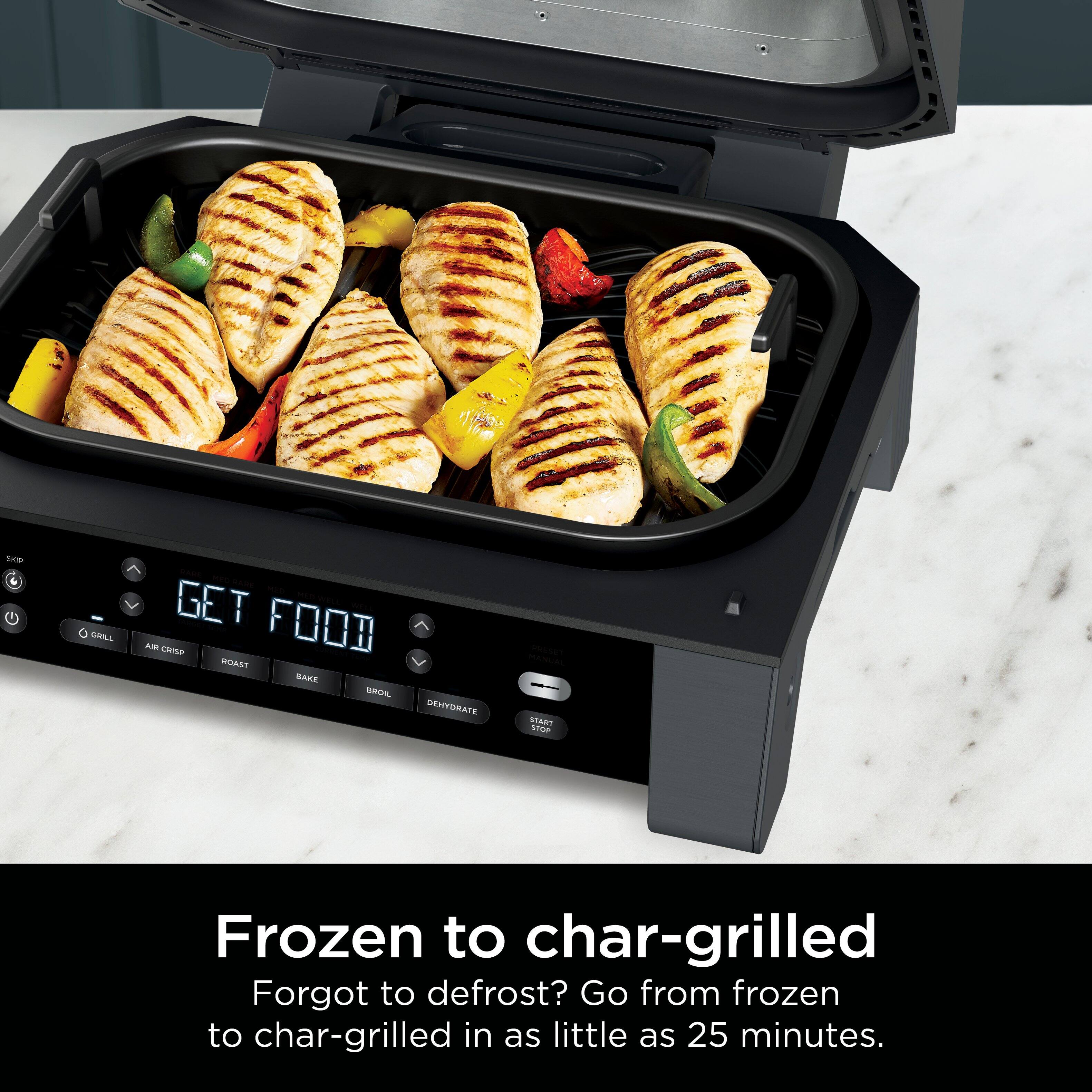Frozen to char-grilled in as little as 25 minutes.