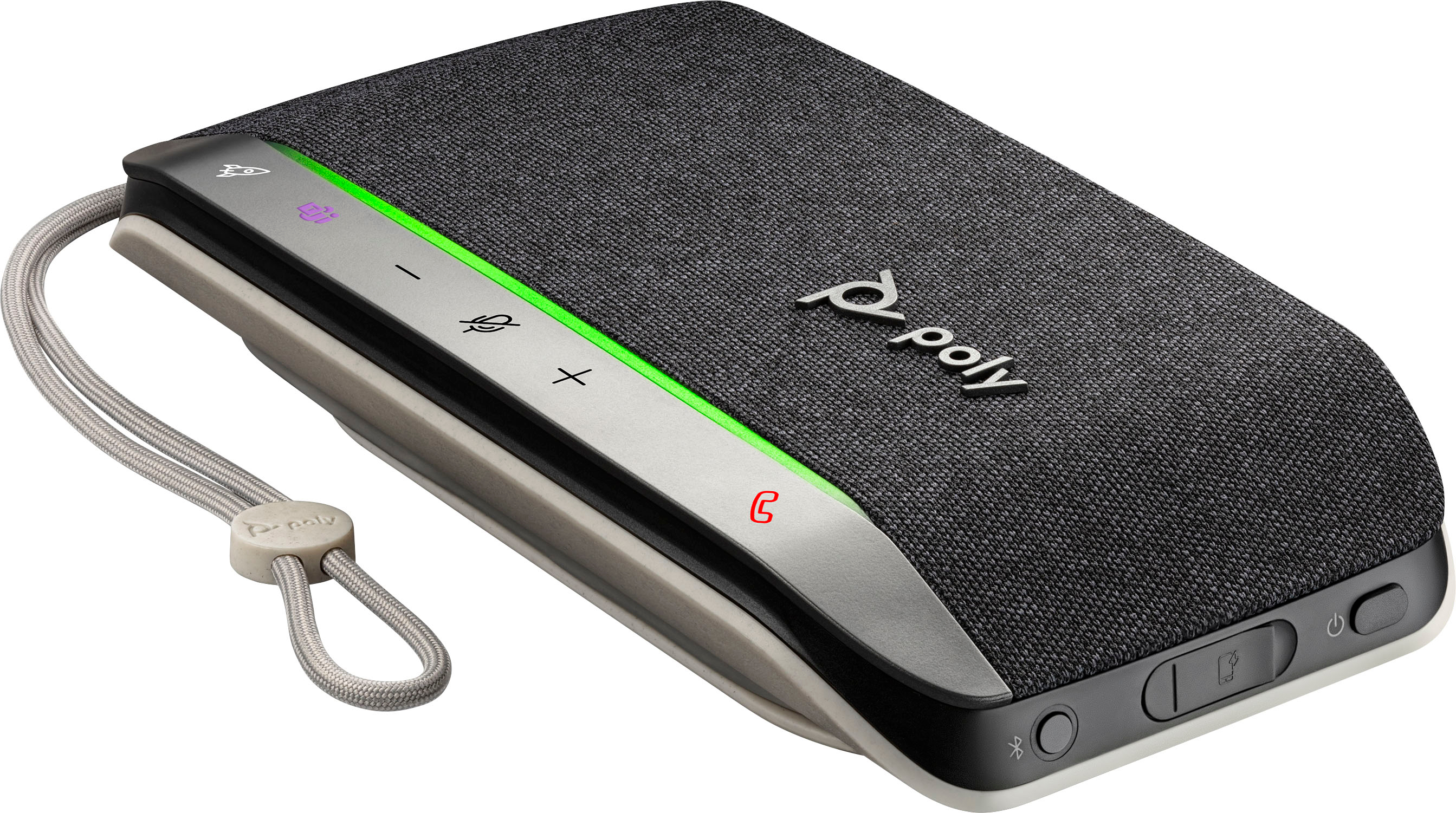 Left View: Poly - formerly Plantronics - Sync 20 Personal USB/Bluetooth Smart Speakerphone with Noise and Echo Reduction