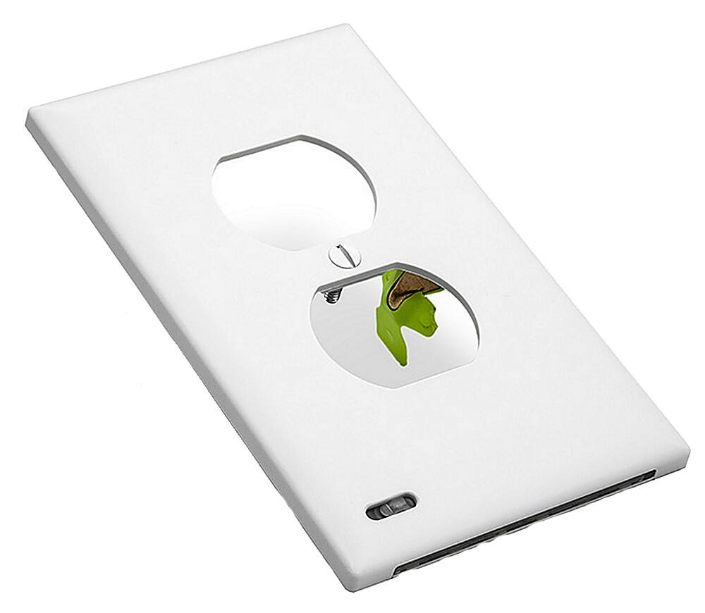 Alt View 1. SnapPower - GuideLight 2Plus Duplex Outlet Wall Plate - White.