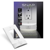 SnapPower - MotionLight Décor Outlet Wall Plate - White - Front_Zoom