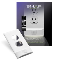SnapPower - MotionLight Duplex Outlet Wall Plate - White - Front_Zoom