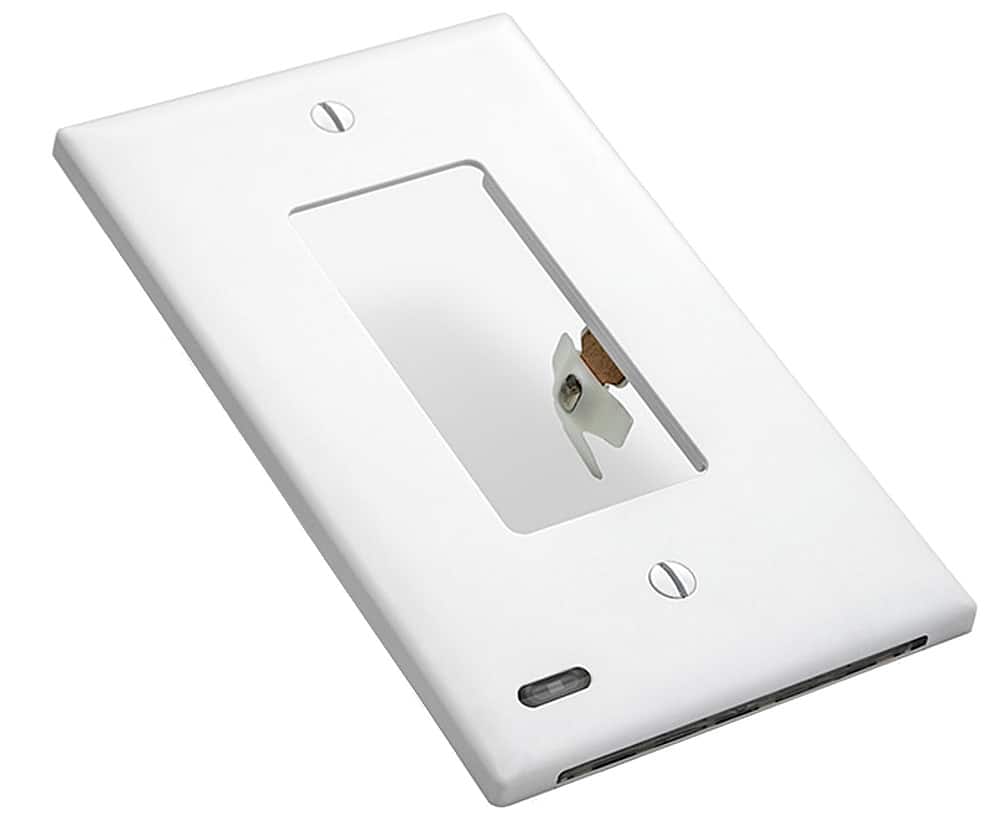 Alt View 1. SnapPower - GuideLight 2 Décor Outlet Wall Plate - White.