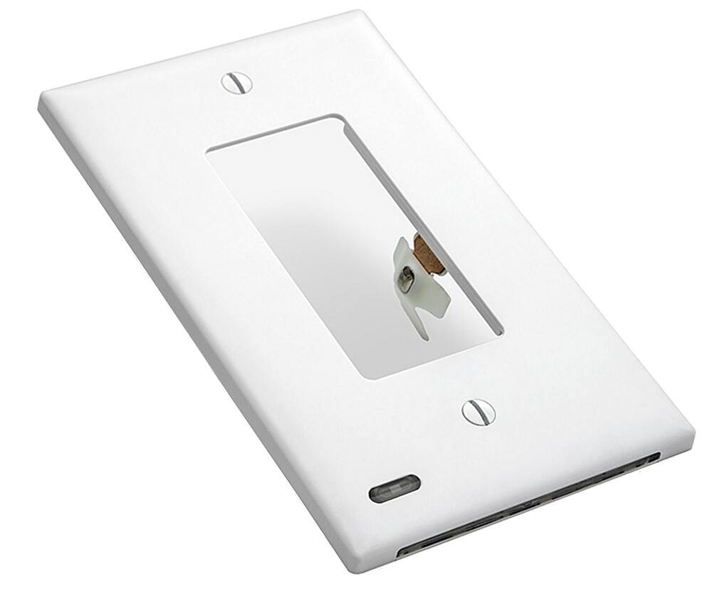 Alt View 1. SnapPower - GuideLight 2 Décor Outlet Wall Plate - White.