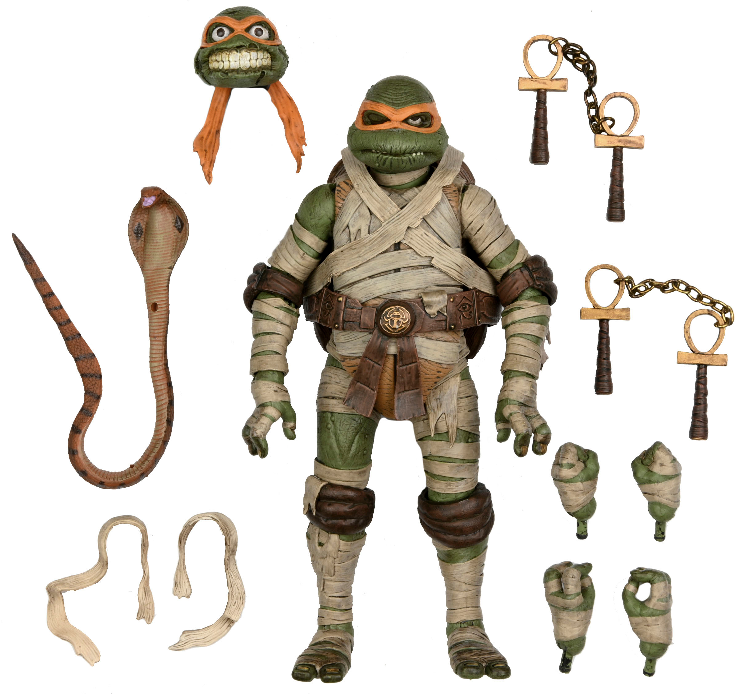 NECA Universal Monsters/Teenage Mutant Ninja Turtles 7” Scale Action Figure  Michelangelo as The Mummy 54187 - Best Buy
