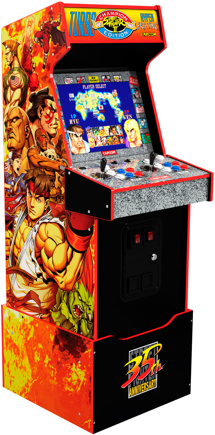 Photo 1 of Capcom Street Fighter II: Champion Turbo Legacy Edition Arcade with Riser & Lit Marquee