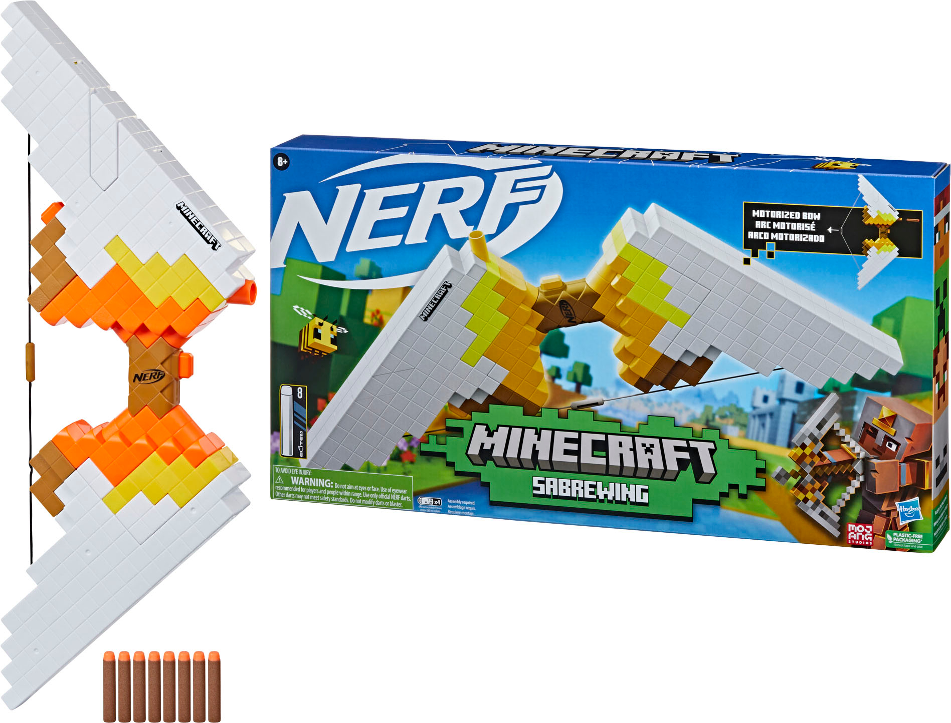 NERF Reveals Minecraft Sabrewing Motorized Bow Based on Minecraft