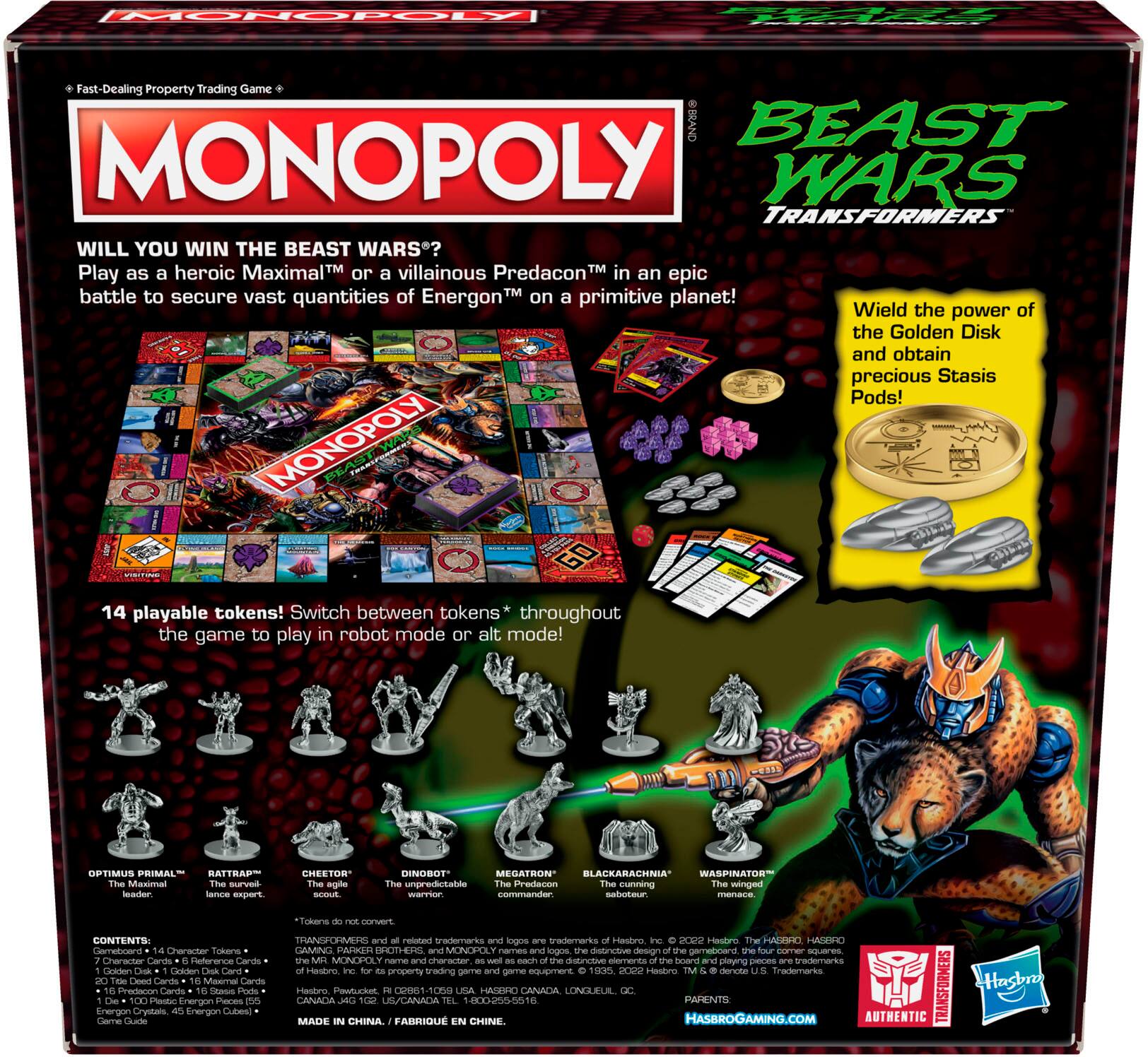 Best Buy: Monopoly Beast Wars Edition Game F5269