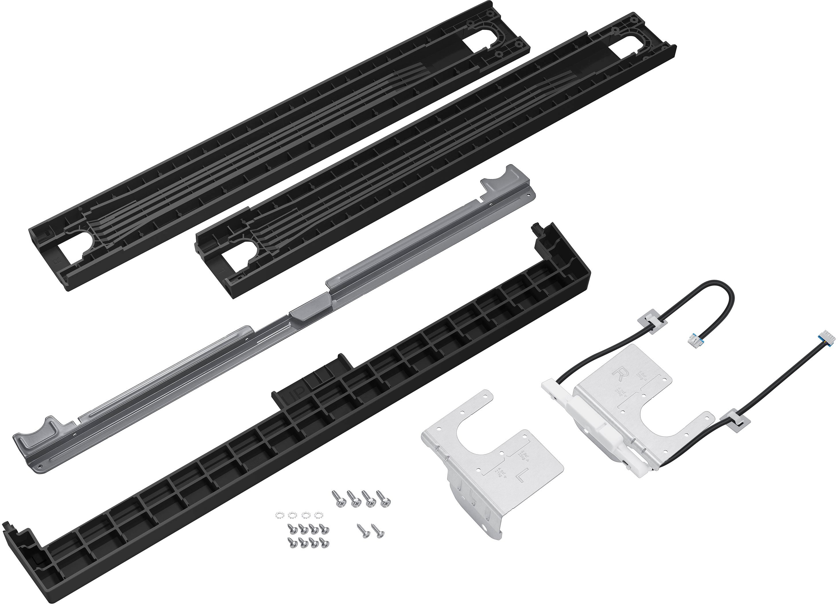 Samsung - Bespoke Stacking and MultiControl Combo Kit - Brushed Black - Front_Zoom