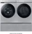 Alt View 12. Samsung - Bespoke 27-in Laundry Pedestal with Storage Drawer - Silver Steel.
