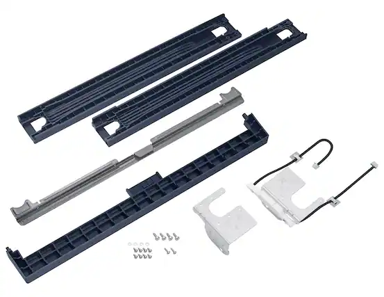 Front. Samsung - Bespoke Stacking and MultiControl Combo Kit - Brushed Navy.