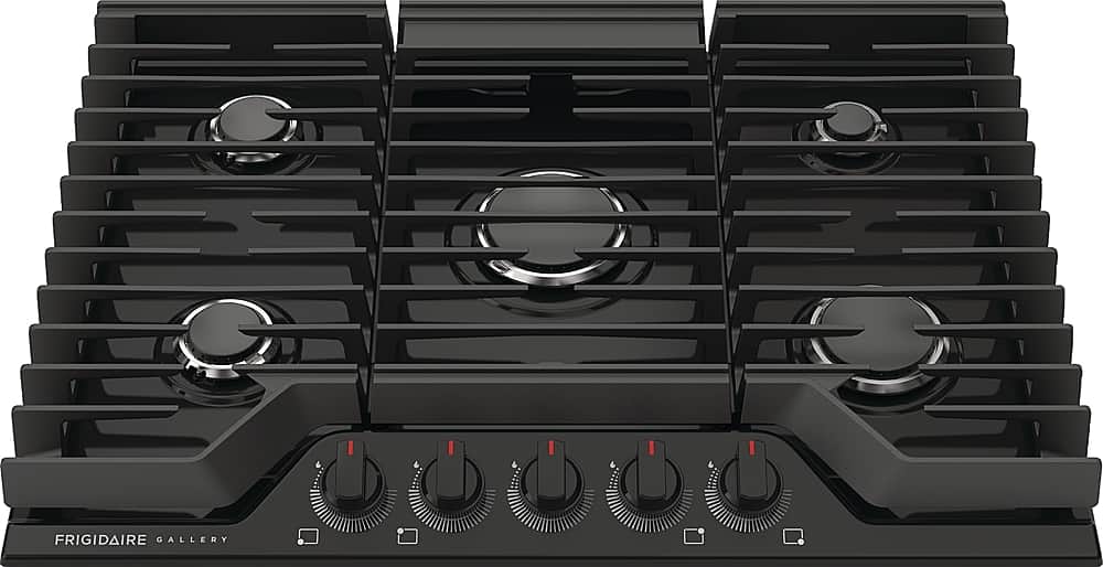 Front. Frigidaire - Gallery 30" Gas Cooktop - Black.