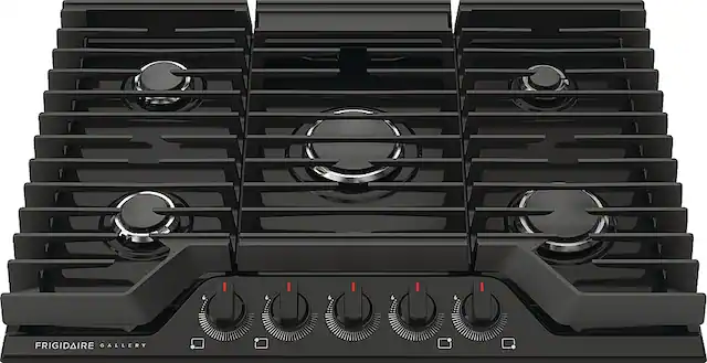 Front. Frigidaire - Gallery 30" Gas Cooktop - Black.