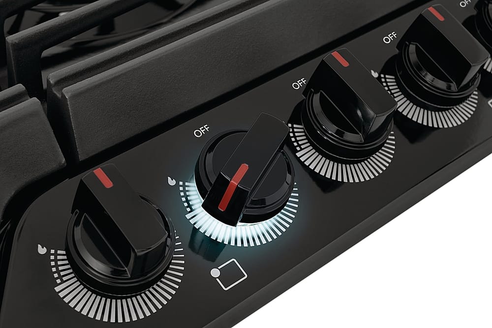 Alt View 14. Frigidaire - Gallery 30" Gas Cooktop - Black.