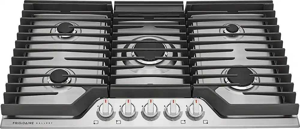 Front. Frigidaire - Gallery 36" Gas Cooktop - Stainless Steel.