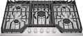 Frigidaire - 36 in. Wide 5 Buners Built-In Gas Cooktop - Stainless Steel