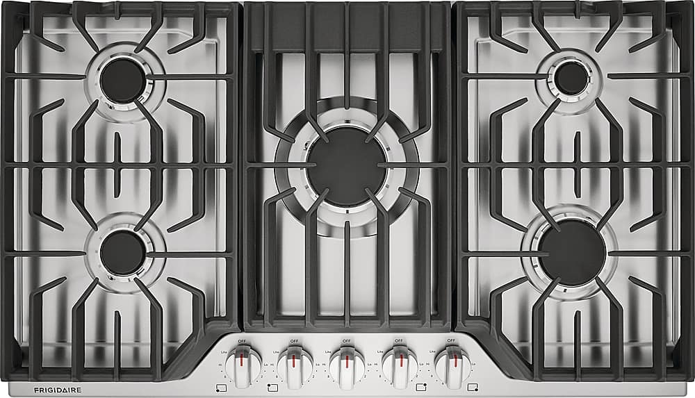 Alt View 12. Frigidaire - 36" Gas Cooktop - Stainless Steel.