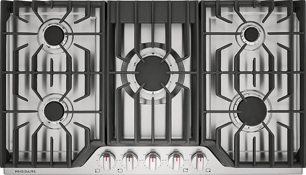 Alt View 12. Frigidaire - 36" Gas Cooktop - Stainless Steel.