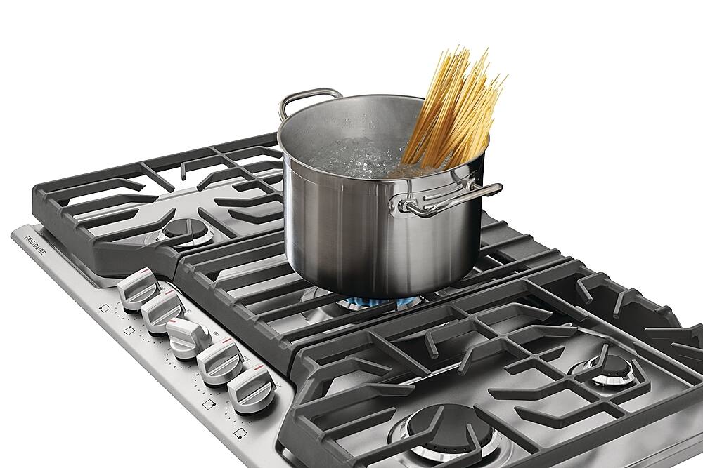 Alt View 15. Frigidaire - 36" Gas Cooktop - Stainless Steel.