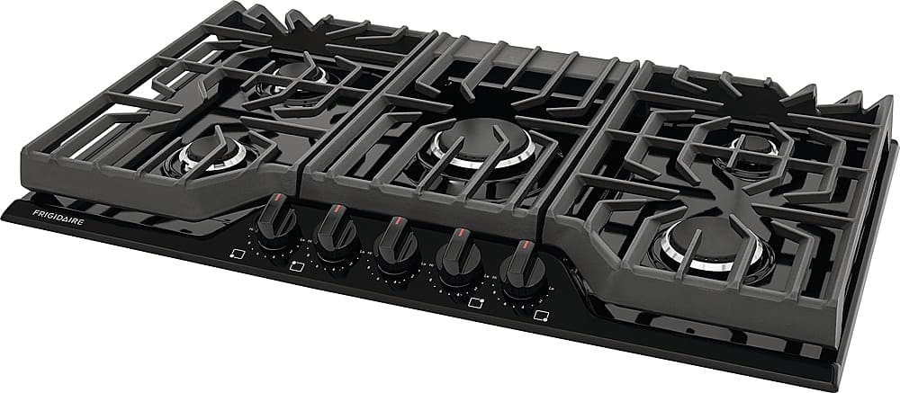 Angle. Frigidaire - 36" Gas Cooktop - Black.