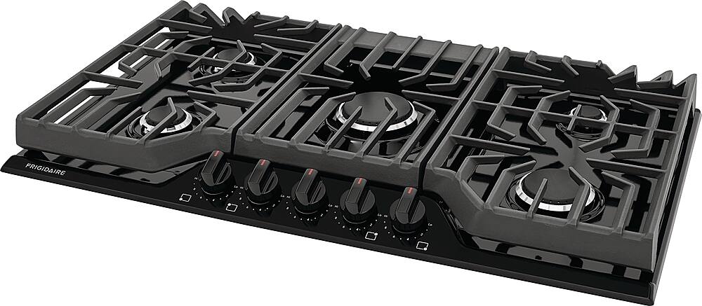 Angle. Frigidaire - 36" Gas Cooktop - Black.