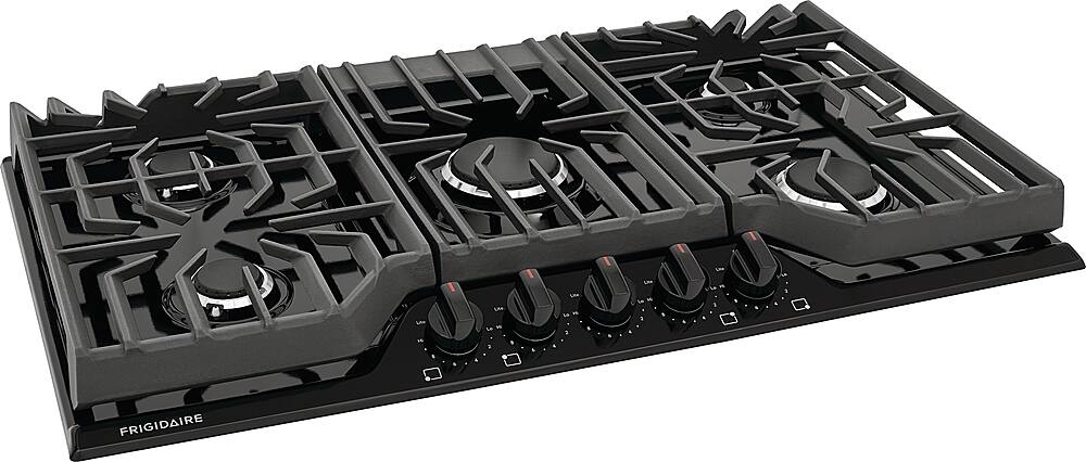 Left. Frigidaire - 36" Gas Cooktop - Black.