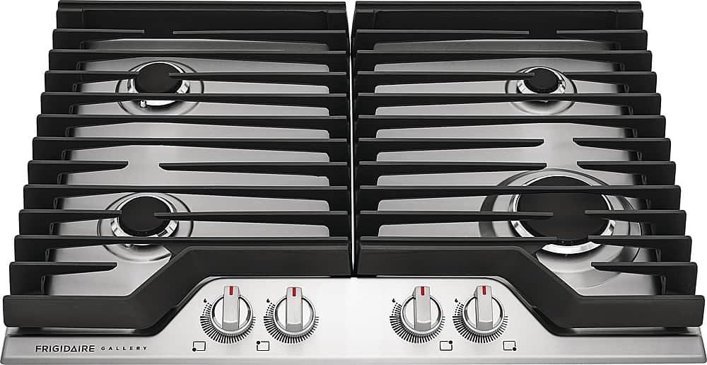 Frigidaire - Gallery 30" Gas Cooktop - Stainless Steel - Front_Zoom