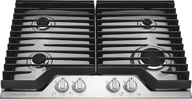 Front. Frigidaire - Gallery 30" Gas Cooktop - Stainless Steel.
